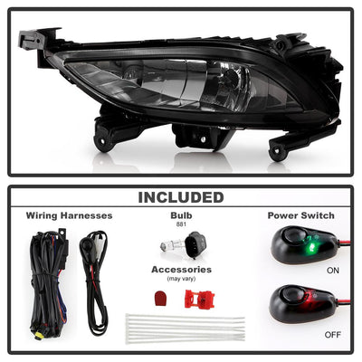 Smoke OE Style Fog Lights W/Switch <br>11-12 Hyundai Sonata