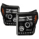 CCFL Halo Black DRL Projector Headlights <br>11-16 Ford F-250 F-350 F-450 Super Duty