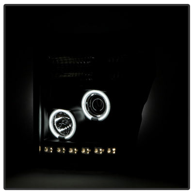 CCFL Halo Black DRL Projector Headlights <br>11-16 Ford F-250 F-350 F-450 Super Duty