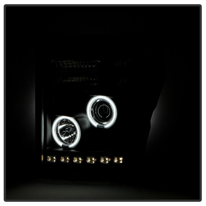 CCFL Halo Black DRL Projector Headlights <br>11-16 Ford F-250 F-350 F-450 Super Duty