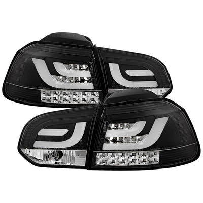 Black LED Tail Lights <br>10-13 Volkswagen GTI Golf 12-13 Volkswagen Golf R