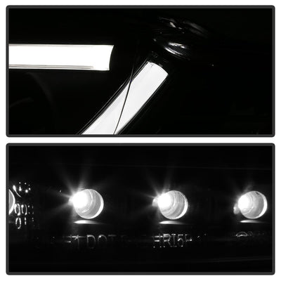 Light Tube Black DRL Projector Headlights <br>06-08 Audi A4 A4 Quattro