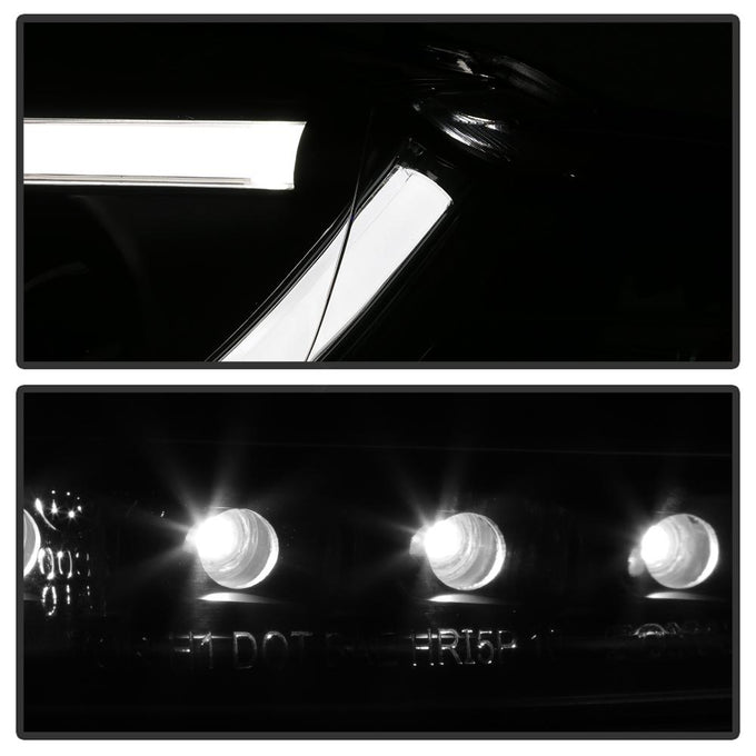 Light Tube Black DRL Projector Headlights <br>06-08 Audi A4 A4 Quattro