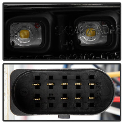 Light Tube Black DRL Projector Headlights <br>05-07 Audi A6 Quattro A6