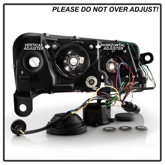 Light Tube Black DRL Projector Headlights <br>05-07 Audi A6 Quattro A6