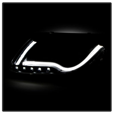 Light Tube Black DRL Projector Headlights <br>05-07 Audi A6 Quattro A6