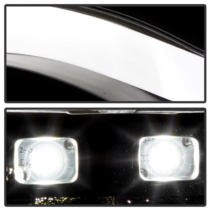 Light Tube Black DRL Projector Headlights <br>05-07 Audi A6 Quattro A6