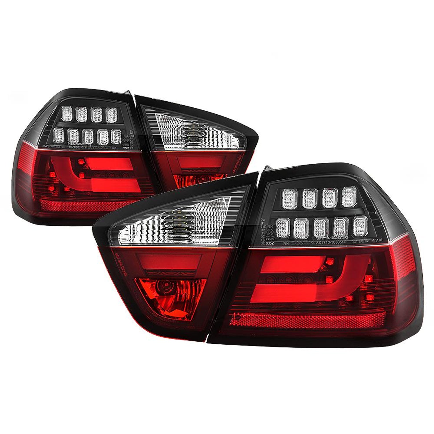 Black LED Tail Lights <br>06-08 BMW 3-Series