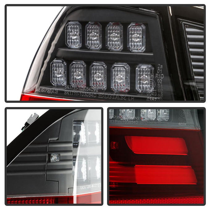 Black LED Tail Lights <br>06-08 BMW 3-Series