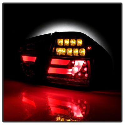 Black LED Tail Lights <br>06-08 BMW 3-Series