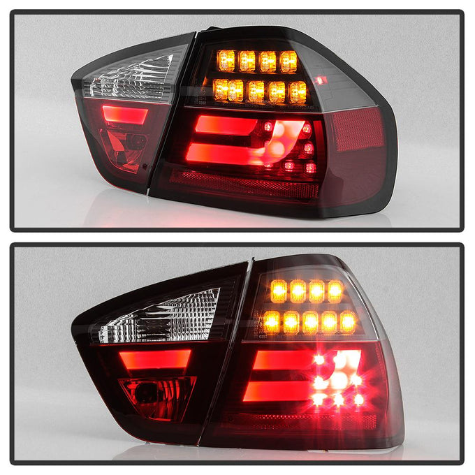 Black LED Tail Lights <br>06-08 BMW 3-Series