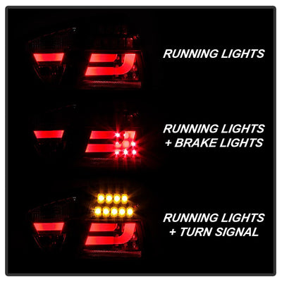 Black LED Tail Lights <br>06-08 BMW 3-Series
