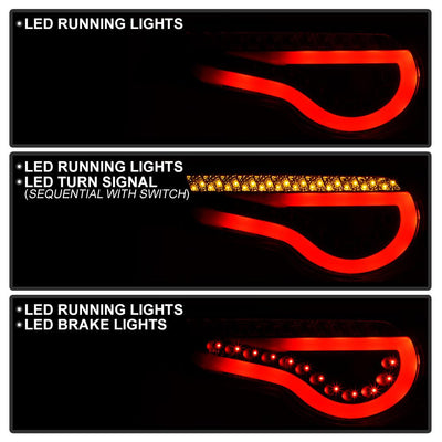 Black LED Tail Lights <br>13-18 Subaru BRZ 13-16 Scion FR-S
