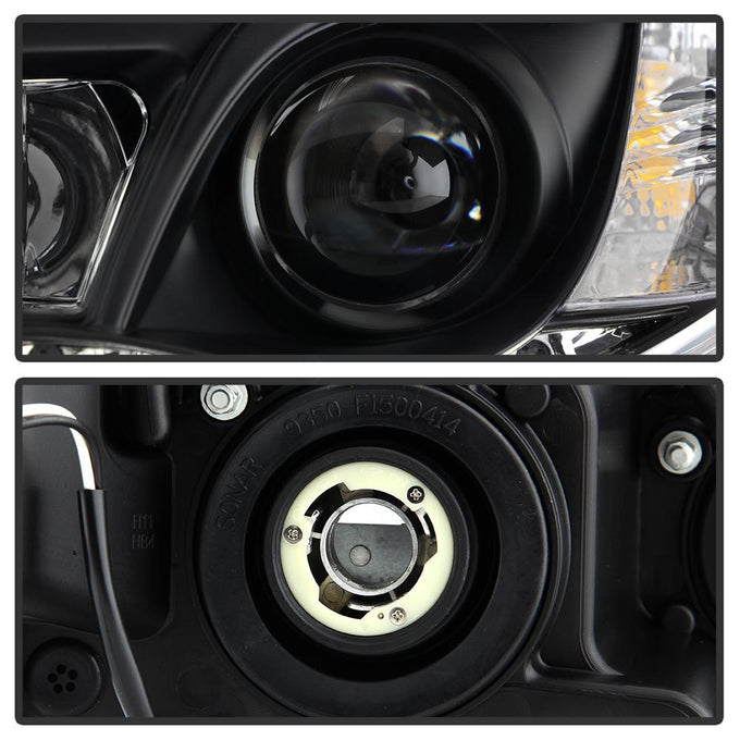 DRL Black Projector Headlights <br>12-14 Toyota Camry
