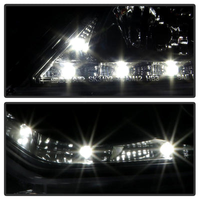 DRL Black Projector Headlights <br>12-14 Toyota Camry