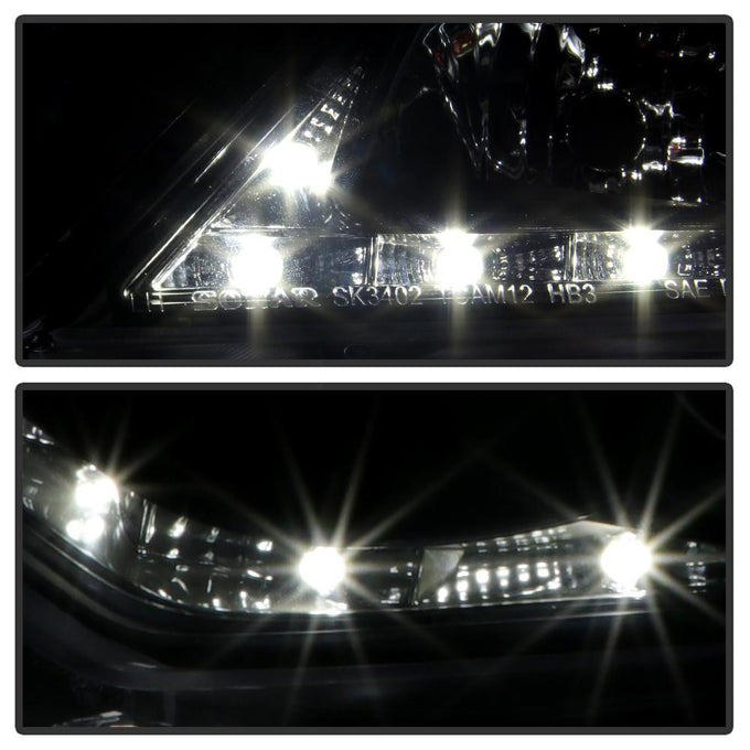 DRL Black Projector Headlights <br>12-14 Toyota Camry