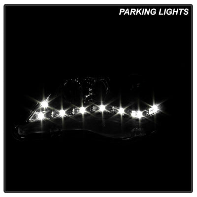 DRL Black Projector Headlights <br>12-14 Toyota Camry