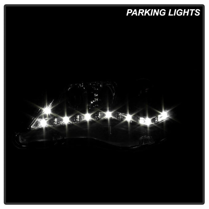 DRL Black Projector Headlights <br>12-14 Toyota Camry