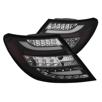 Black LED Tail Lights <br>08-11 Mercedes-Benz C63 AMG C300 C350 10-11 C250