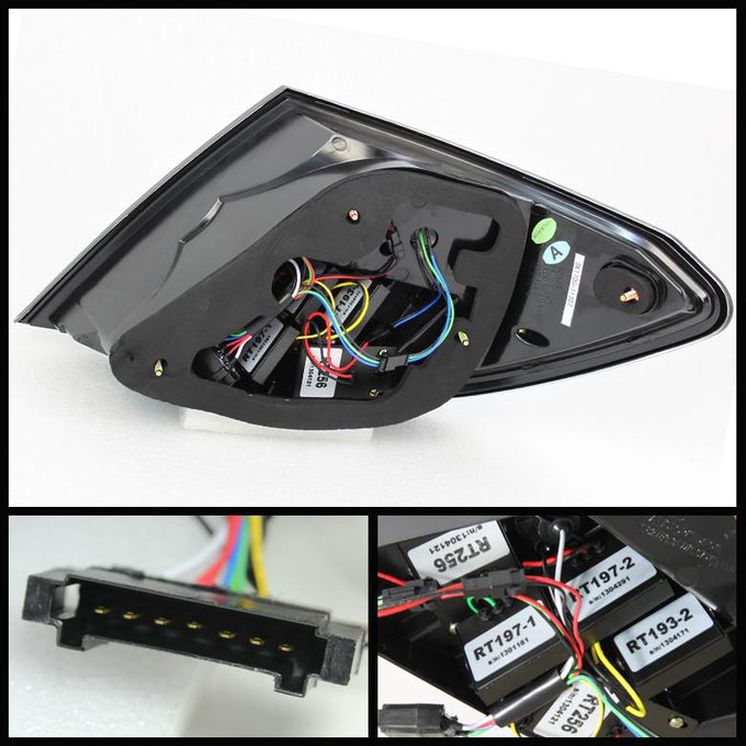 Black LED Tail Lights <br>08-11 Mercedes-Benz C63 AMG C300 C350 10-11 C250