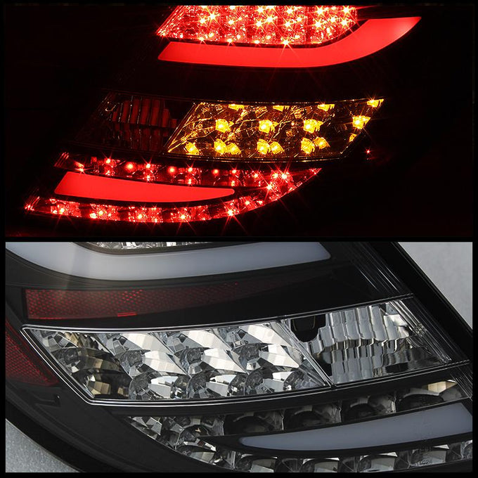 Black LED Tail Lights <br>08-11 Mercedes-Benz C63 AMG C300 C350 10-11 C250
