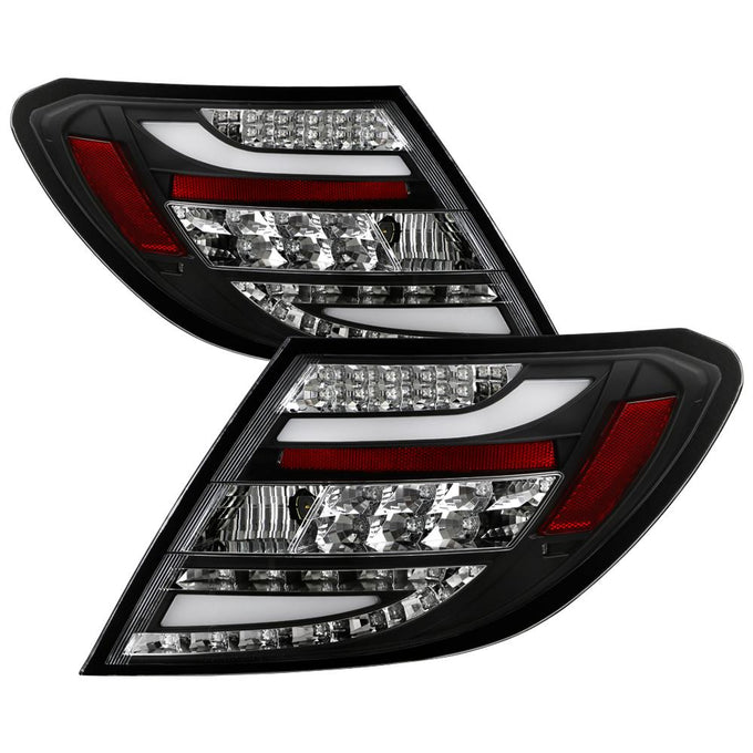 Black LED Tail Lights <br>11-14 Mercedes-Benz C250 C300 C350 C63 AMG