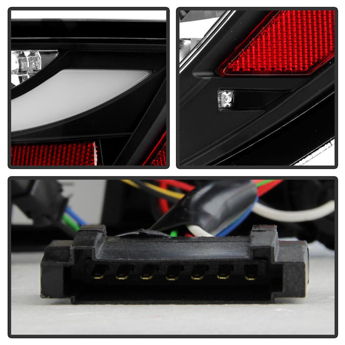 Black LED Tail Lights <br>11-14 Mercedes-Benz C250 C300 C350 C63 AMG