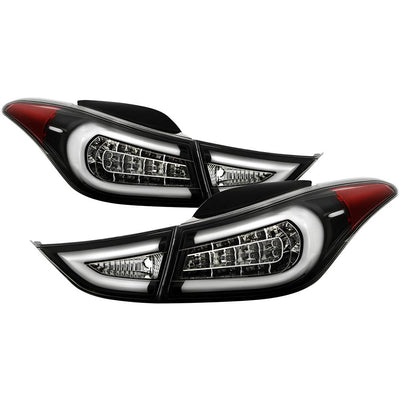 Black LED Tail Lights <br>11-13 Hyundai Elantra 13 Hyundai Elantra GT Elantra Coupe