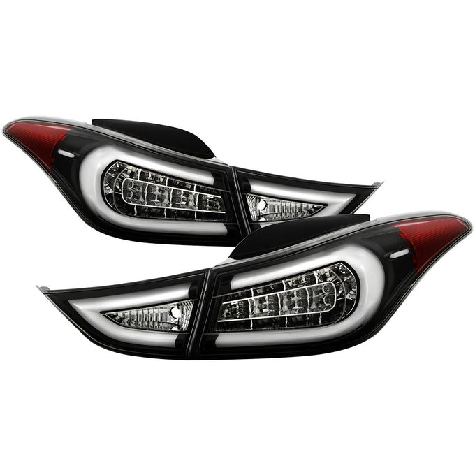 Black LED Tail Lights <br>11-13 Hyundai Elantra 13 Hyundai Elantra GT Elantra Coupe