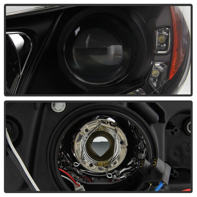 DRL Black Projector Headlights <br>12-14 Ford Focus