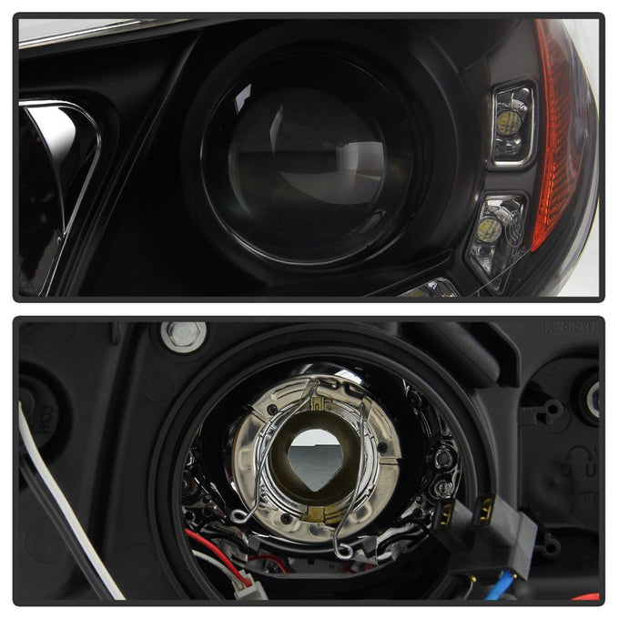 DRL Black Projector Headlights <br>12-14 Ford Focus