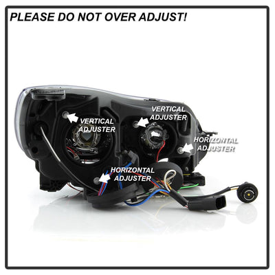 DRL Black Projector Headlights <br>12-14 Ford Focus
