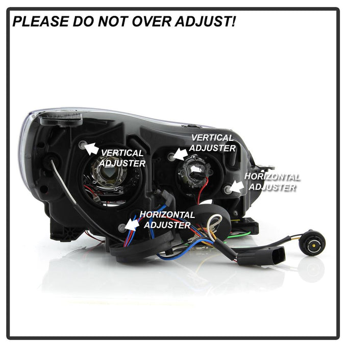 DRL Black Projector Headlights <br>12-14 Ford Focus
