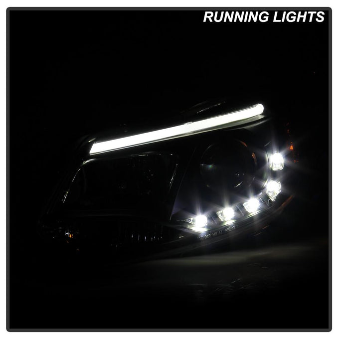 DRL Black Projector Headlights <br>12-14 Ford Focus