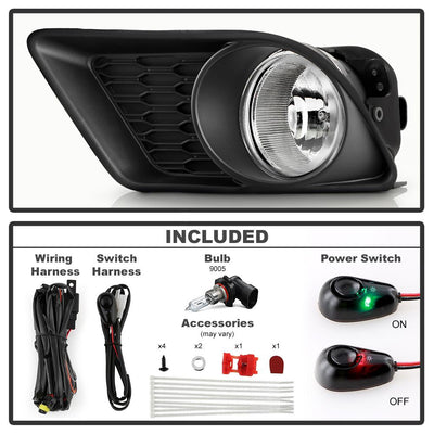 Clear OEM Style Fog Lights W/Switch <br>11-14 Dodge Charger