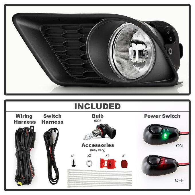 Clear OEM Style Fog Lights W/Switch <br>11-14 Dodge Charger