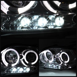 LED Halo Smoke Projector Headlights <br>08-10 Scion tC