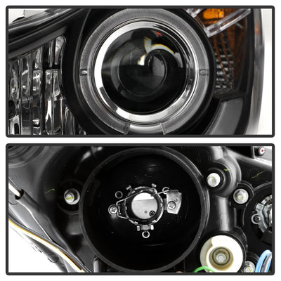 LED Halo Black Projector Headlights <br>11-13 Hyundai Elantra 13 Hyundai Elantra Coupe