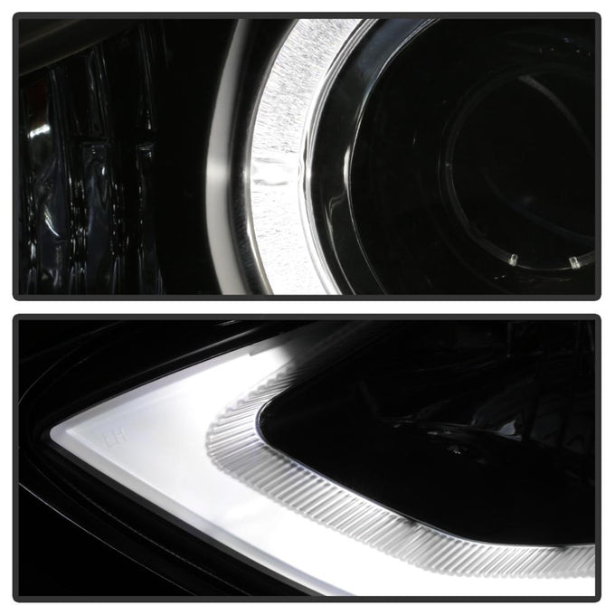 LED Halo Black Projector Headlights <br>11-13 Hyundai Elantra 13 Hyundai Elantra Coupe