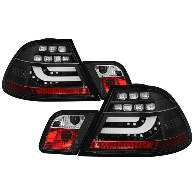 Black LED Tail Lights <br>00 BMW 323Ci 328Ci 01-03 BMW 325Ci 330Ci M3