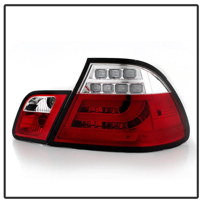 Red Clear LED Tail Lights <br>00 BMW 323Ci 328Ci 01-03 BMW 325Ci 330Ci M3