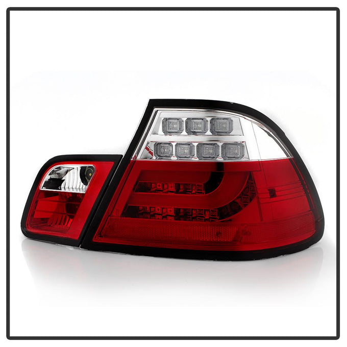 Red Clear LED Tail Lights <br>00 BMW 323Ci 328Ci 01-03 BMW 325Ci 330Ci M3
