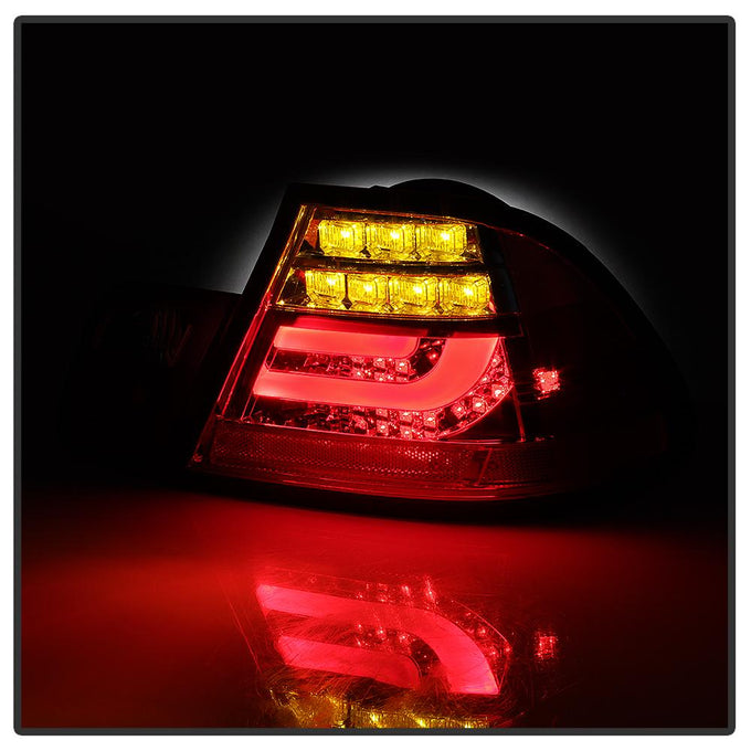 Red Clear LED Tail Lights <br>00 BMW 323Ci 328Ci 01-03 BMW 325Ci 330Ci M3
