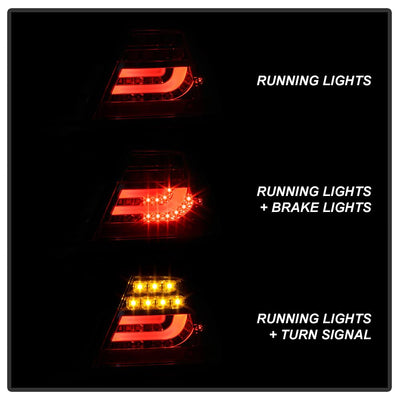 Red Clear LED Tail Lights <br>00 BMW 323Ci 328Ci 01-03 BMW 325Ci 330Ci M3