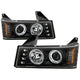 LED Halo Black Projector Headlights <br>04-12 Chevrolet Colorado 04-12 GMC Canyon