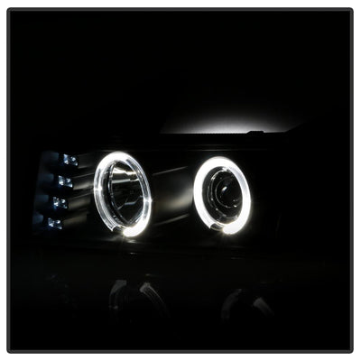 LED Halo Black Projector Headlights <br>04-12 Chevrolet Colorado 04-12 GMC Canyon
