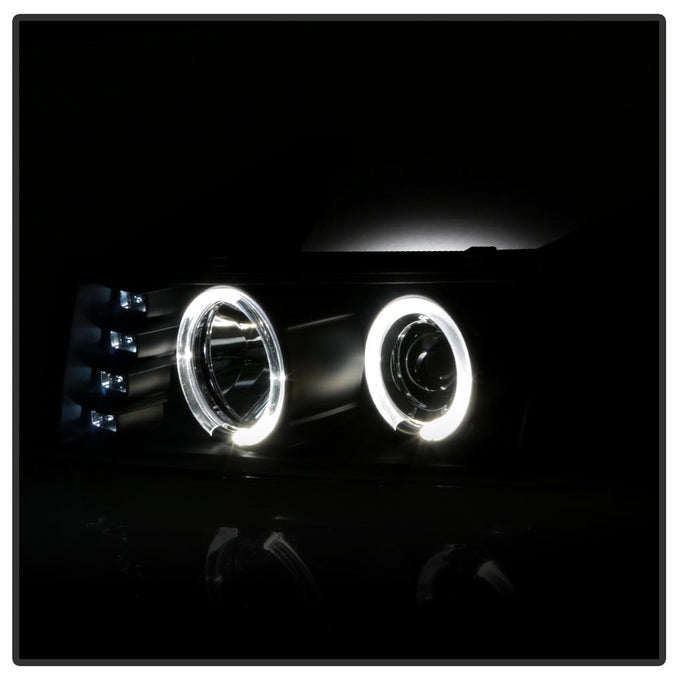 LED Halo Black Projector Headlights <br>04-12 Chevrolet Colorado 04-12 GMC Canyon