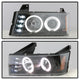 LED Halo Black Projector Headlights <br>04-12 Chevrolet Colorado 04-12 GMC Canyon
