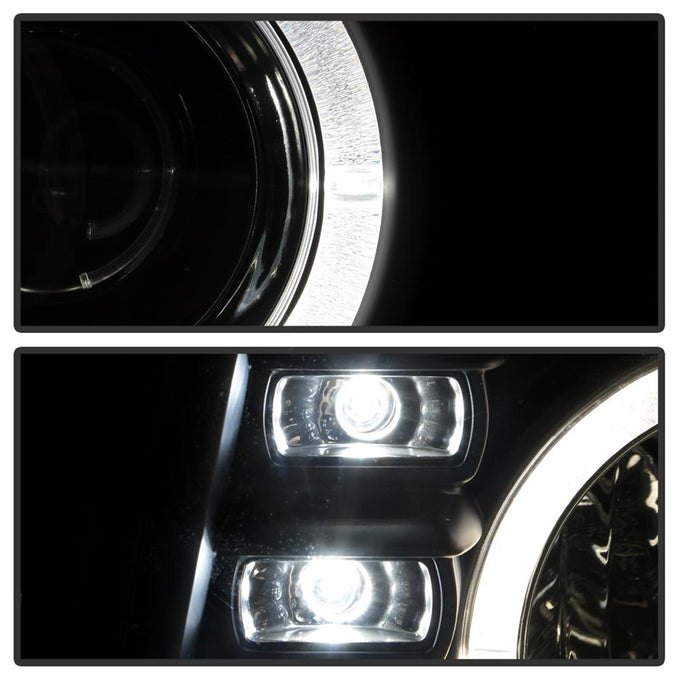 LED Halo Black Projector Headlights <br>04-12 Chevrolet Colorado 04-12 GMC Canyon