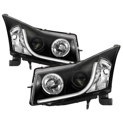 Light Tube Black DRL Projector Headlights <br>11-14 Chevrolet Cruze